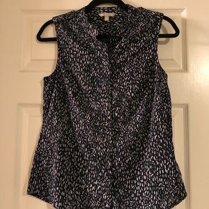 Banana Republic sleeveless, button up blouse